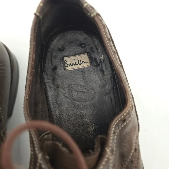 Paul Smith Wingtip Oxford Dress Shoes Men's 9 Brown Leather Hand Crafted‎ Italy